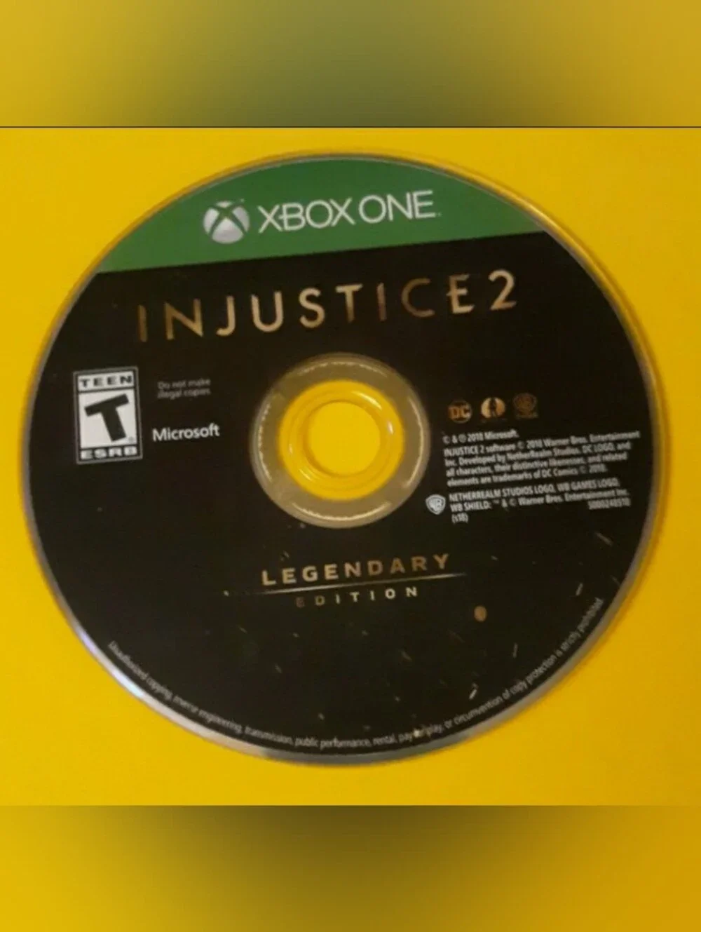Xbox One Injustice 2 Legendary Edition - Black & Green Disc